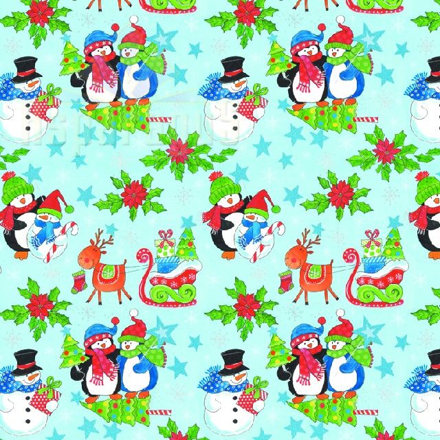 WRAPPING PAPER SHEET 70X100CM/CHRISTMAS (5PCS/PACK)