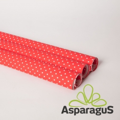 MAT FOIL ROLL 70X100CM/ WHITE-RED WITH DOTS (5PCS/ PACK)