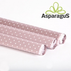 70X100 MAT FOIL ROLL 70X100CM IMPORT/ SCROLL/ WHITE-ROSEGOLD WITH DOTS (5PCS/PACK)