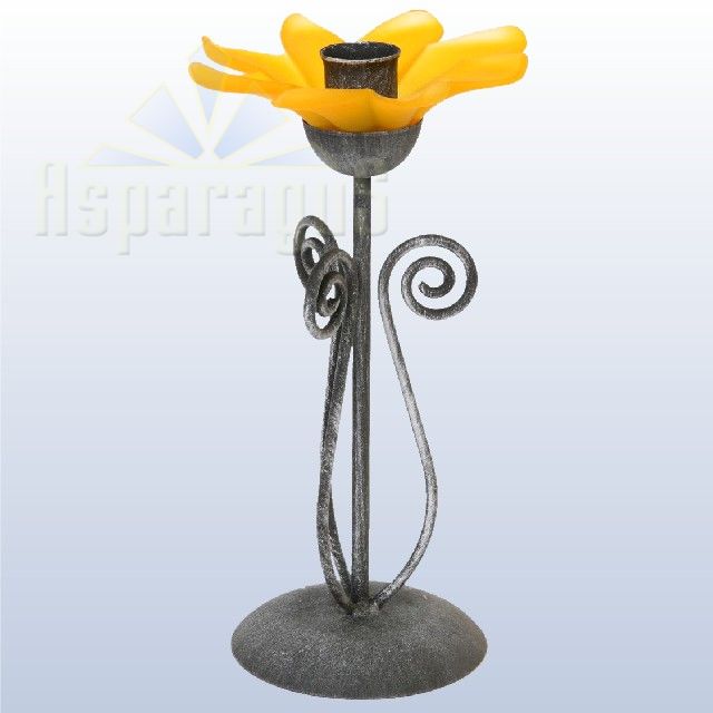 METAL CANDLE HOLDER A4 DAISY/YELLOW