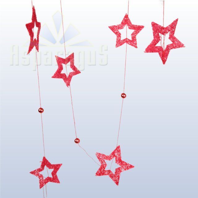 SISAL STAR FESTOON/RED