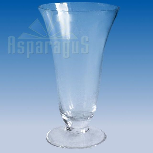GLASS VASE CONICAL 11X19CM