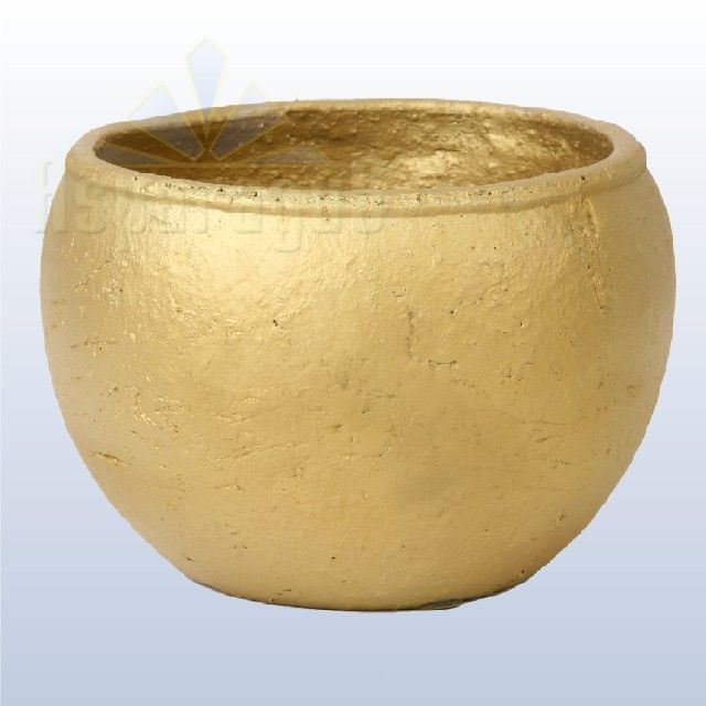 CERAMIC POT/GOLD