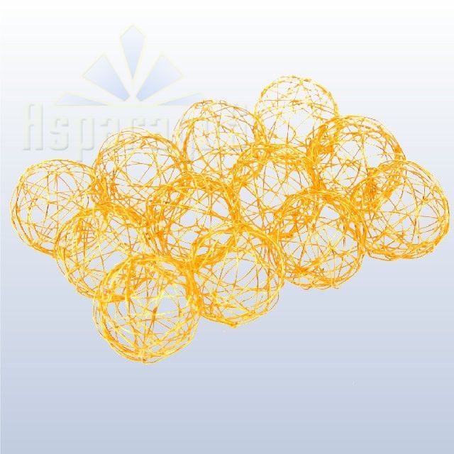 WIRE BALL 3,5CM/GOLD (12PCS/PACK)