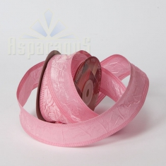 TAFFETA ROLL CRINKLED WIRED 40MMX9,14M/PINK