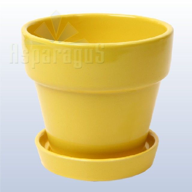 CERAMIC POT/ YELLOW