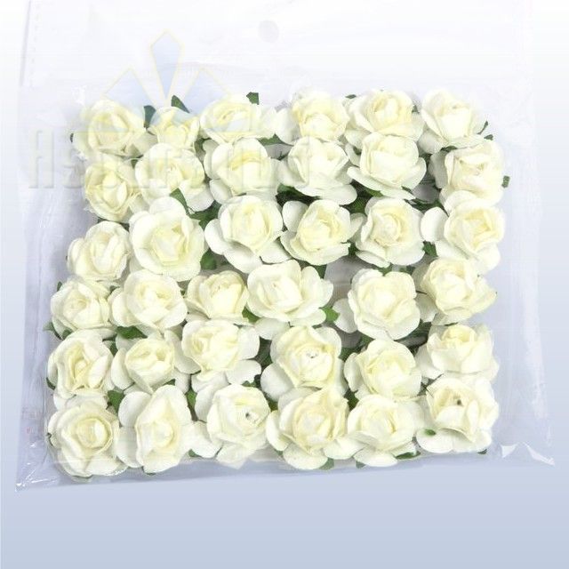 PAPER FLOWER (36PCS/PACK)/CREAM