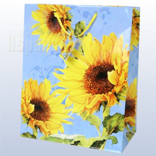 GIFT BAG LAMINATED/FLOWER/264X136X327MM