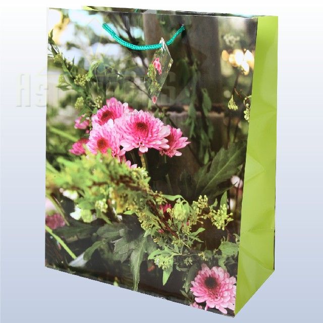 GIFT BAG LAMINATED/FLOWER/264X136X327MM