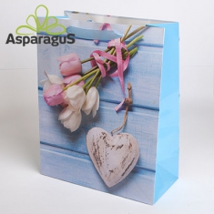 GIFT BAG LAMINATED/FLOWER/ 260X120X320MM