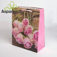 GIFT BAG LAMINATED/FLOWER/ 260X120X320MM