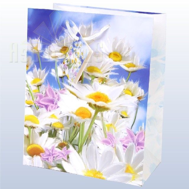 GIFT BAG LAMINATED/FLOWER/180X100X227MM
