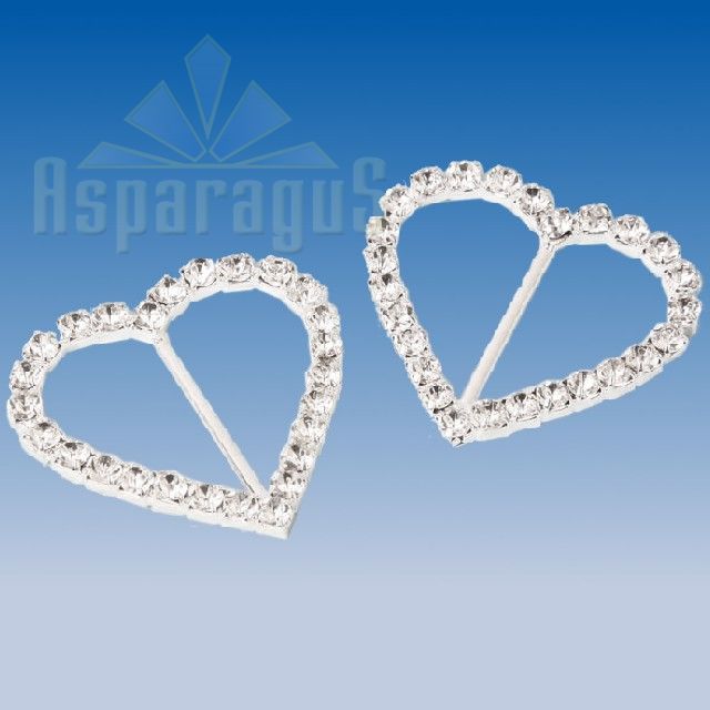 HEART WITH STRASS 30MM (2PC/PACK)