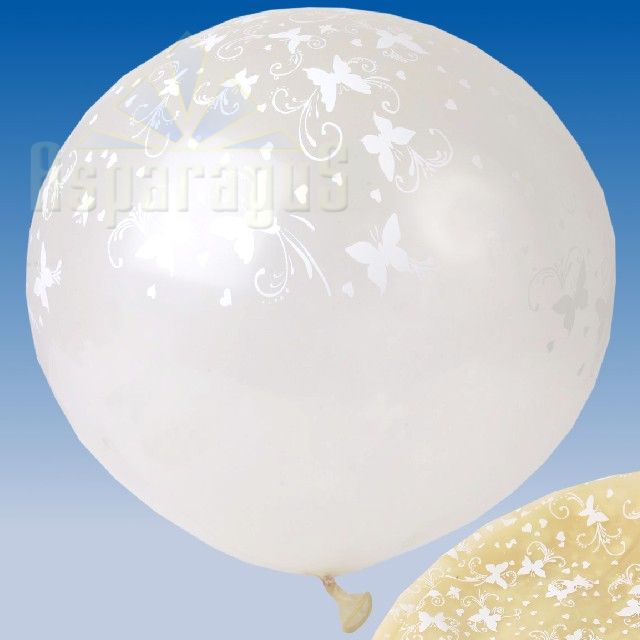 BALLOON PRINTED WITH WHITE BUTTERFLY D:1M