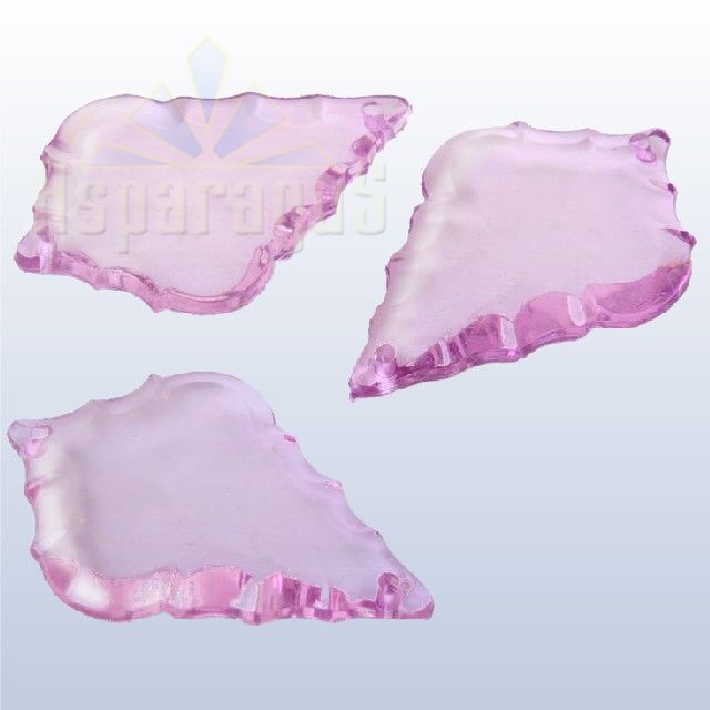 STACKABLE ACRYL STONE LEAF (3PC/PACK) / PURPLE