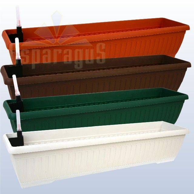 BALCONY FLOWER BOX WITH SELF WATERING SYSTEM 80CM