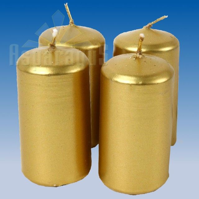 ADVENT CANDLE  , METAL 4PC / GOLD