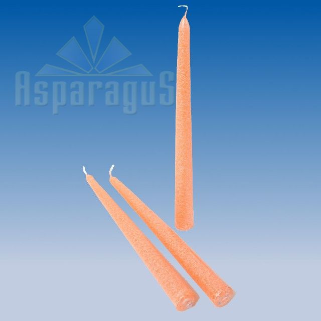 ADVENT CANDLE WITH CONE , METAL 3PC / PEACH