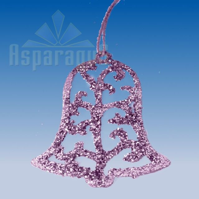 BELL WITH GLITTER / LIGHT PURPLE (20PC/BAG)