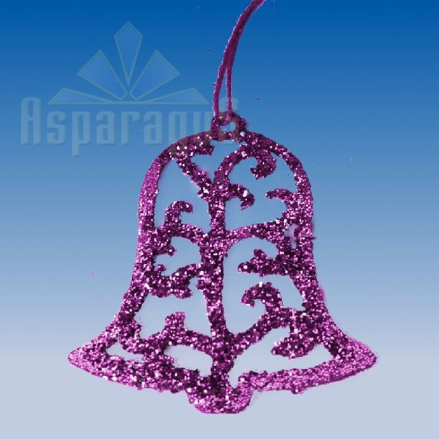 BELL WITH GLITTER / DARK PURPLE (20PC/BAG)