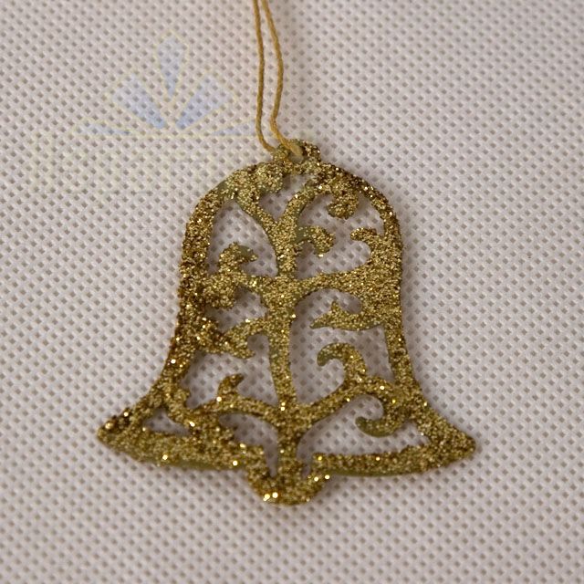 BELL WITH GLITTER / GOLD (20PC/BAG)