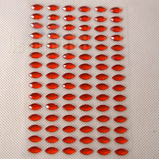 SELF-STICKING STRASS POLISHED 12MM 90PC/ RED