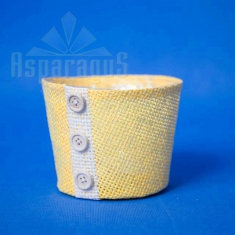 PAPER POT WITH BUTTON D:9CM/ YELLOW