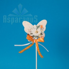 BUTTERFLY PICK/ ORANGE 28CM (12PC/BAG)