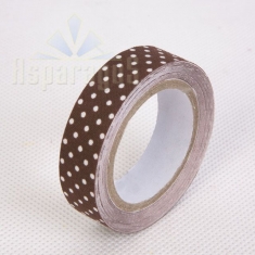 FLORAL TAPE 1,5CM / BROWN WITH DOTS